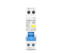 18MM 230V 50/60Hz RCBO 1P+N 6KA Residual current differential automatic Circuit breaker with over current Leakage protection AUOQKQUT(16a)
