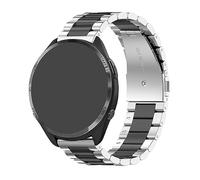 18mm Bracelet Compatible avec Garmin Venu 3S Bracelet, Bande de Montre de Rechange en Acier Inoxydable pour Garmin Venu 3S Smartwatch 41mm, Homme Femme (Argent/Noir)