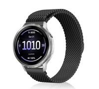 18mm Métal Bracelet pour Garmin Venu 4 41mm/3S/2S/Forerunner 265S/255S | Version Épaissie Magnétique Métal Bracelets pour Garmin Vivoactive 4S 40mm/3S 39mm/Huawei Watch GT 7 41mm - Noir
