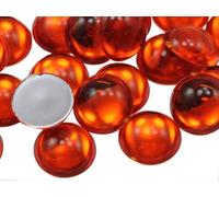 18mm Orange Hyacinth .HC Round Flat Back Acrylic Cabochons Plastic Gems for Crafts Costume Embelishments Card Making Jewels Jewelry Making Cosplay Jewels - 30 Pieces