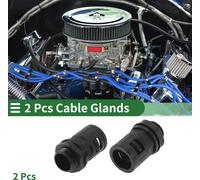 18mm / PG11 Raccord Rapide Pour Manchons Câble 15.8mm / 0.62" En PA6 Nylon Noir Droit 2 Pcs