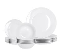 18pc Blanc Service de Table en Porcelaine Vaisselle Assiettes Boules