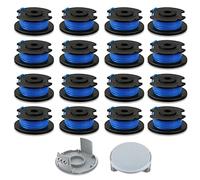 18PCS AC14RL3A Bobine Rechange pour débroussailleuse sans Fil Ryobi One+ 18V, 24V et 40V, Bobine désherbeur sans Fil à Alimentation Automatique 3,4 m avec Capuchon (16 bobines + 2 Capuchons)