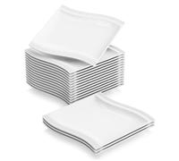 18pcs Assiettes Plates 26*27*2.5cm Vaisselles Assiette Porcelaine Plat Service de Table Malacasa Série FLORA