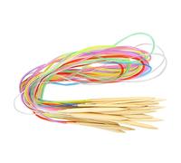 18Pcs Circular Needle DoublePoint Bamboo Color Flexible Tube Connection Knitting Tool Set (120cm)