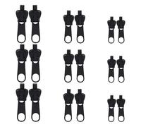 18pcs Curseur Fermeture Eclair Clipsable Clipsable 3 Tailles Curseur de fermeture éclair Têtes De à Glissière Détachables pour Bagages Jouets Tentes Chaussures et Vêtements