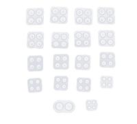 18pcs en silicone transparent pour l'artisanat de bricolage, un matériau doux et élastique, facile à démouloir, idéal pour faire des décorations de résine avec des fleurs séchées,