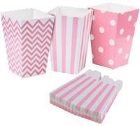 18pcs Popcorn Boite petite boite pop corn mini boite pop corn paquet pop corn Conteneurs de Bonbons en Papier Sacs De Papier De Maïs éclatés(Rose)