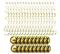 18pcs Sécorations Fête Suspendues Tourbillon, Décorations Plafond Tourbillon Or, Réutilisables d'anniversaire en Spirale pour Fête de Naissance, Mariage, Noël, Fournitures de Fête