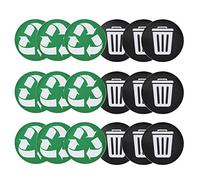 18pcs Signer de Poubelle de poussière Signe de décalage Auto-adhésif étiquette de Classification imperméable Recycle Recycle Compost pour Le Bureau de Cuisine à Domicile Store