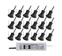 18PCS Spot Encastrable LED Exterieur - Lampe Jardin Enterré, Mini Spot De Plafond LED 1W, Spot Intégré LED 12V, 15mm Encastré Dimmable Spot Light, Pour Escalier, Placard, Couloir, Vitrine(Blue,120 deg
