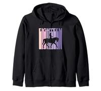 18th Birthday Gift Horse Rider Fan 18 Years Girls Sweat à Capuche