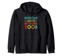 18th Birthday Idea Awesome Since September 2008 18 Years Old Sweat à Capuche