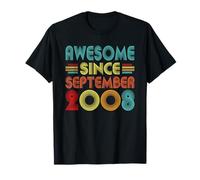 18th Birthday Idea Awesome Since September 2008 18 Years Old T-Shirt