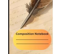 18th century writing long size composition notebook: Old century cover page size 7.625*9.5 for students 120 pages