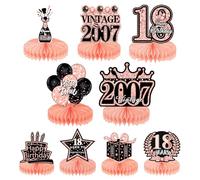 18th Deco Table Anniversaire,Lot-Ed 9 French Birthday Accessoires,Décoration d'abeille Vintage-Texture 3D Prononcée,Centre Table Décorations Anniversaires pour Birthday et Anniversaire Célébrations