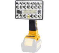 18V 2000LM Long Range Wireless Multifunctional LED Work Light with USB Port Compatible with DeWalt 18V Lithium Outdoor Flashlight for Construction Site (No Battery)