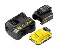 Stanley FATMAX Kit 1 batterie 18V 2Ah + 1 Chargeur Gamme FATMAX V20 SFMCB121D1-QW, Petite, Citronier