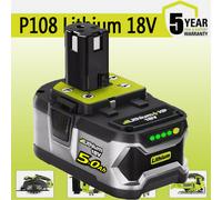 Ryobi Lot de batteries lithium-ion One+ Plus RB18L50 P108 RB18L 18 V 5 Ah
