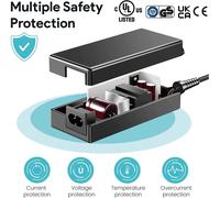 18V Universel Bloc d'alimentation pour Thrustmaster T128-X Bose Expression soundbar Enceinte Portable Bluetooth sans Fil DC18V 1,5A 18V 2A 18V 2,69A Alimentation Chargeur avec 6 Embouts