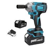 18V Visseuse à Choc, Perceuse Visseuse Sans Fil Brushless, Cle A Choc Sans Fil, 1200N.M, Arbre En Acier TungstèNe, Avec LED, Ne Produit Pas D'éTincelles, Le Moteur Ne S'Use Pas (1* batterie)