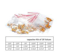 18values*10pcs =180pcs Monolithic Ceramic Capacitor 20pF~1uF,ceramic capacitor Assorted Kit AUOQKQUT