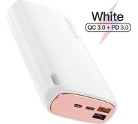 18w Charge rapide Power Bank 20000 Mah Portable Téléphone portable Batterie externe Powerbank Blanc