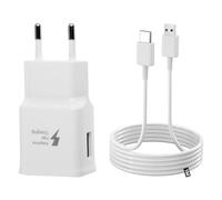 18W Chargeur Rapide pour Samsung Galaxy + 1 M Cable USB-C, Compatible avec S8 S9 S10 S20 S21 S22 S23 Ultra A54 A52S A53 A34 A33 A20E A14 A13 M54 M53 - Chargeur Rapide de Rechange d'origine