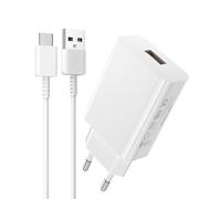 18W Chargeur Secteur Rapide,USB C Charge avec 2M Câble Rapide,Quick Charge 3.0 Adaptateur Prise USB Secteur Chargeur Telephone Charge Rapide pour Samsung Galaxy S24/S23+/S22/S21,Xiaomi,Redmi,Huawei