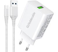18W Chargeur Usb Et Cable Pour Samsung Galaxy A51 A14 A33 A23 A22 5G A70 A31 A41 A21S A50 A71 A72/S21 S22 Plus Ultra Fe S10 S9 A20E A04S,Xiaomi Mi 10T Lite Pro 8 9 10,Secteur Quick Charge 3.0 Rapide
