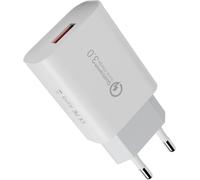 18w Fast Charger Usb Mains Plug For Samsung Galaxy S21 20 S10 S9 S8 S7 A55 A53 A50 A40 A34 A20 A15 A14 A13 A03 M34, For Iphone Xiaomi Google Huawei Oppo Oneplus, Universal Wall Charger