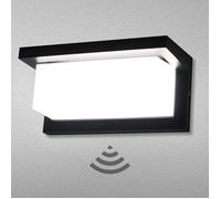18W LED Applique Murale Lampe Extérieur avec Detecteur de Mouvement 6000K Blanc Froid Luminaire IP65 Étanche Moderne Aluminium