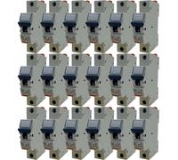 18x Gewiss Disjoncteur MT 60 | unipolaire B 32A | 230-400?V | GW92210 | série 90 MCB | 6kA/10kA pouvoir de coupure | selon CEI/EN 60898-1 | pour habitat, commerce & industrie