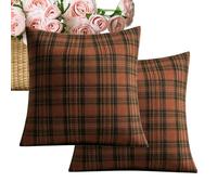 18X18 Inch Plaid Throw Pillow Covers | Fall Decorations Cushion Covers |
