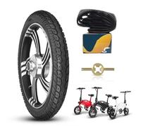 18x2.125 Ebike Tire for Electric Bike Tire Tube | 18 2.125 Rubber Anti-Puncture Tire for ebike with Bent Valve Inner Tube | 57-355 18 x 2.125 Wear-Resistant Tire for Electric Bike