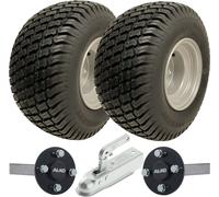 18x8.50-8 ATV Trailer Kit Wanda P332 Grass Wheels ALKO Stub Axles + Hitch 750kgs