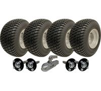 18x8.50-8 Twin Axle ATV Grass Trailer Kit Wheels Hub & Stub Axles + Hitch 1500kg