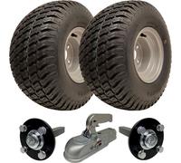 18x9.50-8 ATV Trailer Kit P332 Grass Wheels 35x35mm Stub Axles Cast Hitch 750kgs
