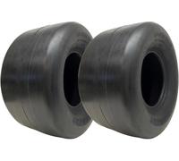 18x9.50-8 Smooth Lawnmower Tyres 4-ply Tubeless P607 Pattern 425kgs (Set of 2)