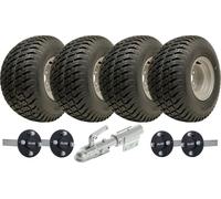 18x9.50-8 Twin Axle ATV Knobby Trailer Kit Wheels, ALKO Axles Swivel Hitch 408kg