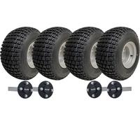 18x9.50-8 Twin Axle ATV Quad Trailer Kit 4 Knobby Wheels AL-KO Hub & Stub 408kgs