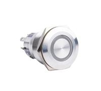 19/22/25mm IP67 Flat head Momentary Latching RGB Ring LED Stainless Steel Push Button Switch NWPNLXEA(19MM RGB,220V)