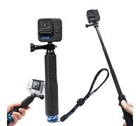 19-49 cm Stick Selfie étanche, Telescopic Pole, Bâton de Selfie étanche en Aluminium Caoutchouté Extensible, Adapté pour GoPro3 + / 4/3/2/5, 19 Pouces, pour plongée, l'escalade, Plein air, Surf