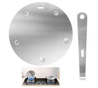 19.5 Cm Adaptateur Induction Avec Poignée Amovible, Adaptateur Plaque Induction Adapter, Plaque Pour Induction Adaptateur, Disque Relais Induction pour Cafetières Et Ustensiles De Cuisine, Argenté