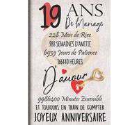 19 Ans de Mariage et Toujours en train de Compter: Cadeau d'anniversaire 19ans de mariage pour les couples, carnet ligné, 100 pages, 6 po x 9 po (15,2 x 22,9 cm)
