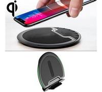(#19) Baseus Desktop Foldable 10W Max 3-coil Vertical Horizontal Qi Wireless Charger Pad with 1m Micro USB Cable, For iPhone, Galaxy, Nokia, Sony, Google, MOTO and Other Smart Phones(Black) G
