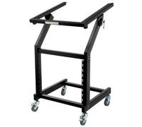19" DJ PA Rack Sono Disco Stand Portable 12U+9U Ampli Mixer Equalizer Roulettes