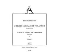SEJOURNE - 19 ETUDES MUSICALES DE VIBRAPHONE (4 BAGUETTES)VOL.5