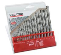 19 forets metaux pour perceuse hss kreator-krt…