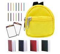 19 Fournitures Scolaires pour Poupée Miniature, Maison de Poupée 1:12 | Mini Fournitures Scolaires,Dollhouse Mini Book Clipboard Crayon Set, Mini-AccessoireMini Fournitures Scolaires,s de Papeterie